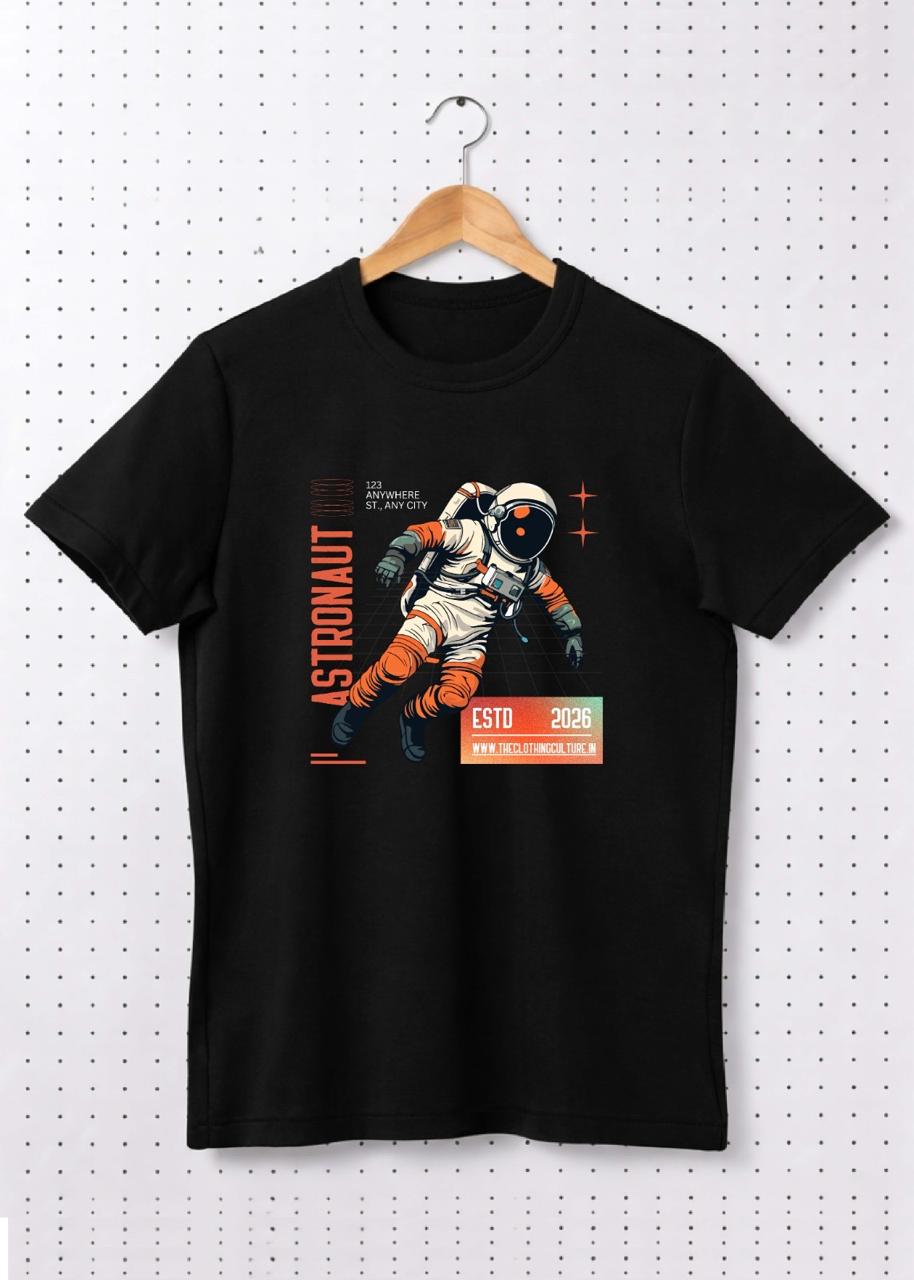 Premium Cotton Astronaut Graphic Oversized T-Shirt – Space Explorer Streetwear
