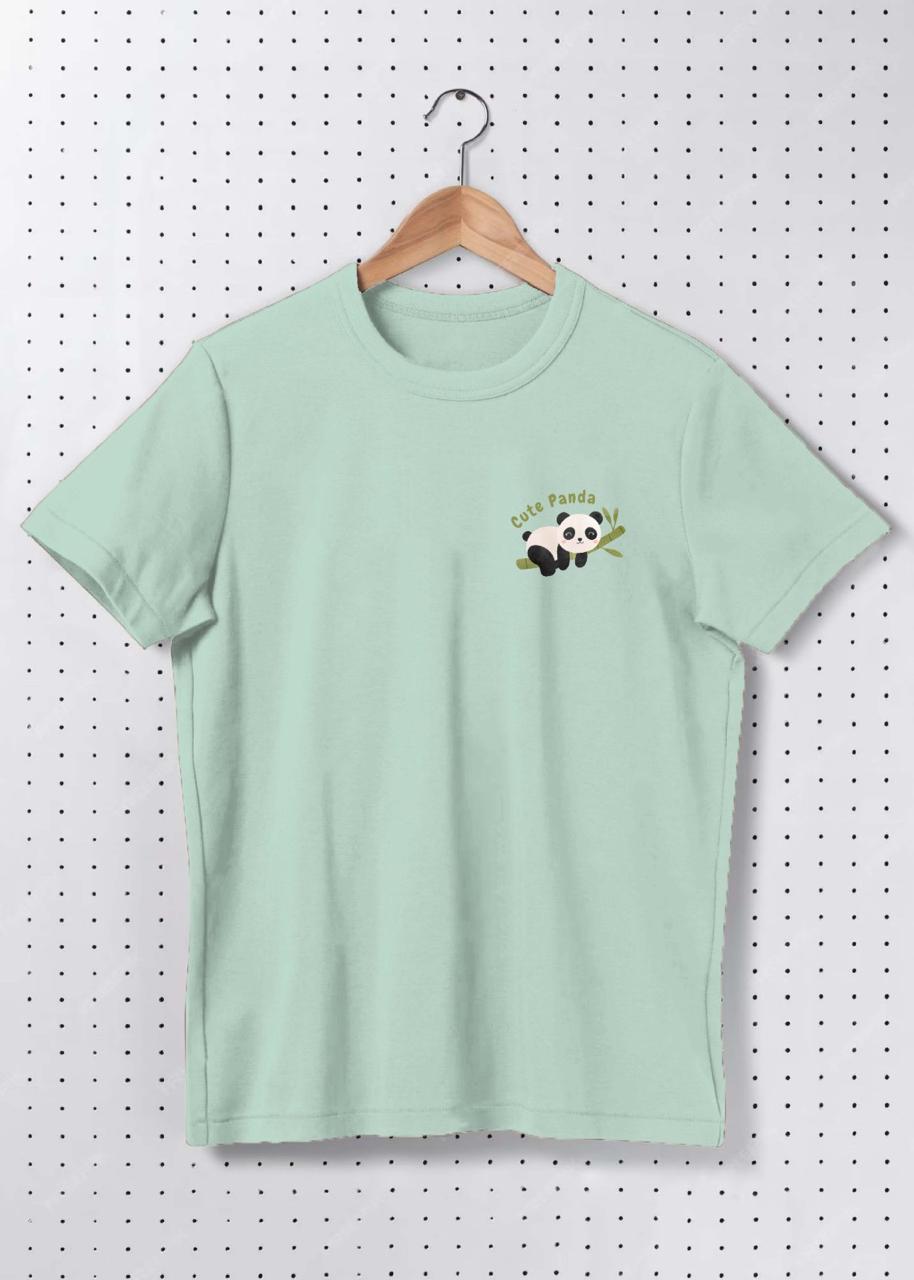 Premium Cotton Cute Panda Minimal Graphic Premium 240 GSM T-Shirt
