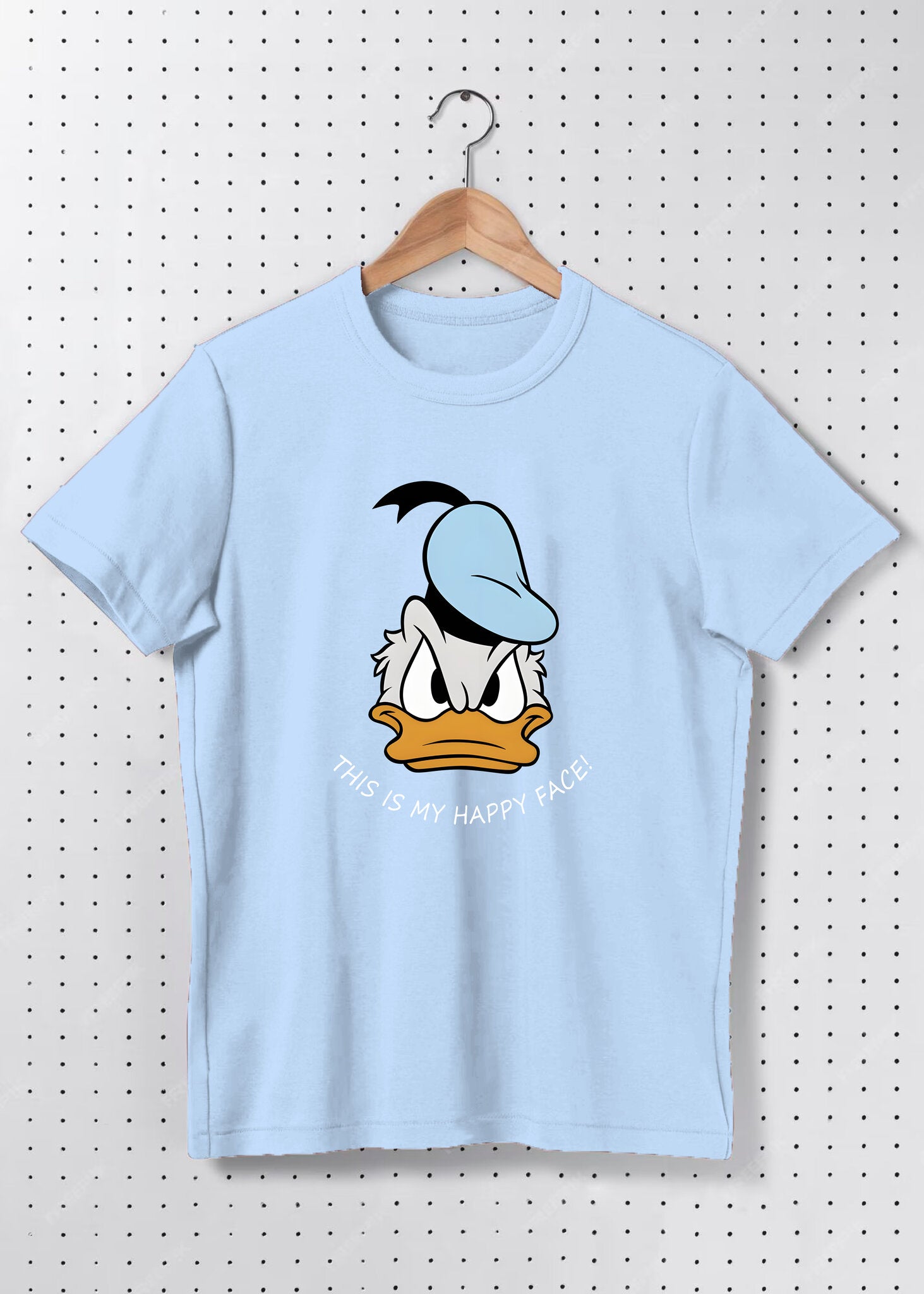 Premium Cotton “This Is My Happy Face” Graphic Oversized T-Shirt