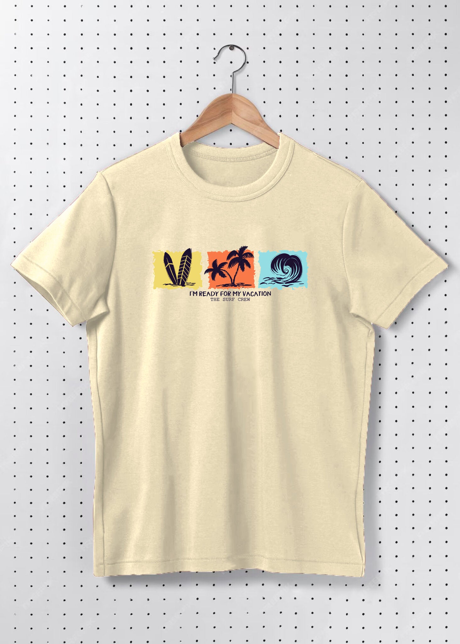 Premium Cotton “Vacation Mode” Surf Graphic Oversized T-Shirt