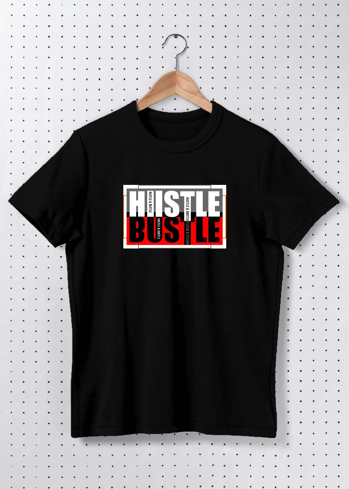 Premium Cotton “Hustle Mode” Bold Typography Graphic Oversized T-Shirt