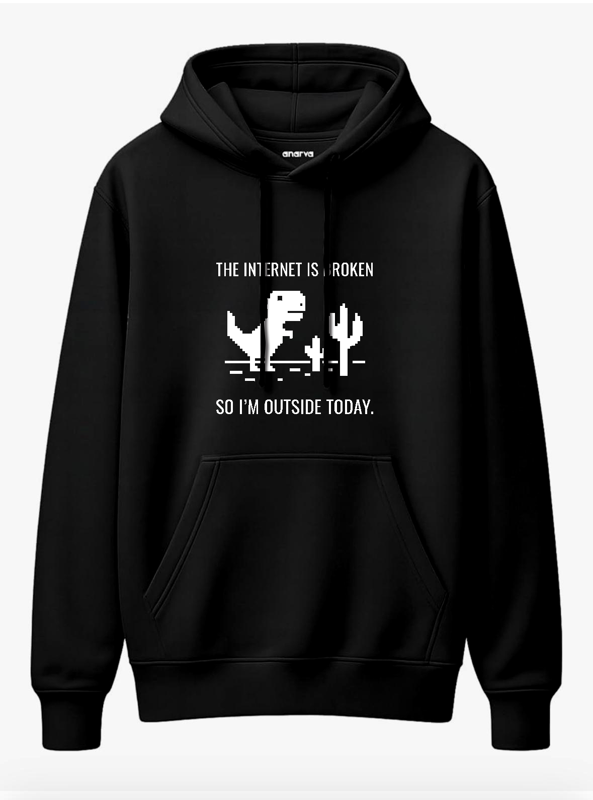 Premium Cotton Broken Internet Oversized Hoodie for Men & Women