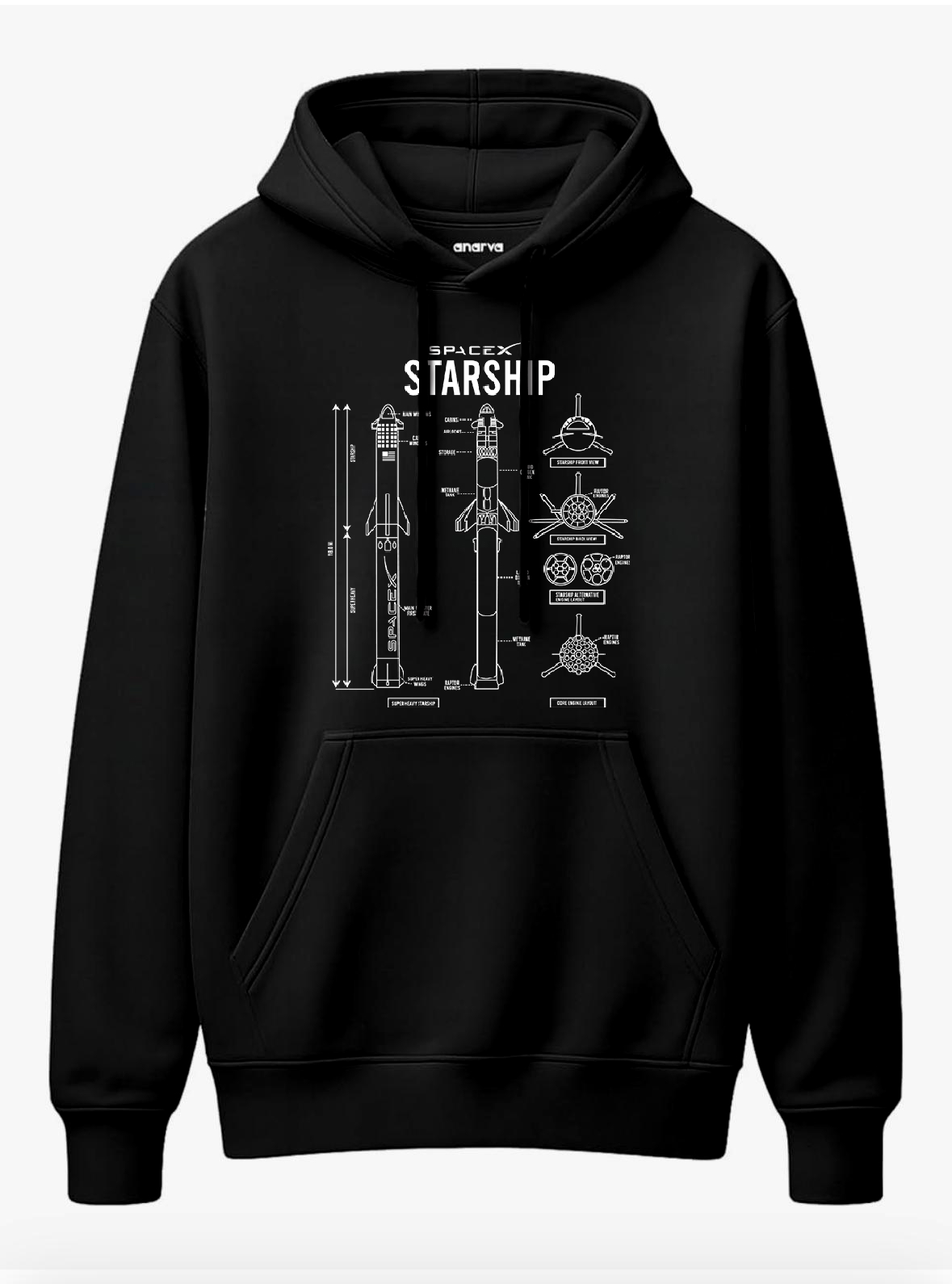 Premium Cotton Starship Oversized Hoodie for Men & Women